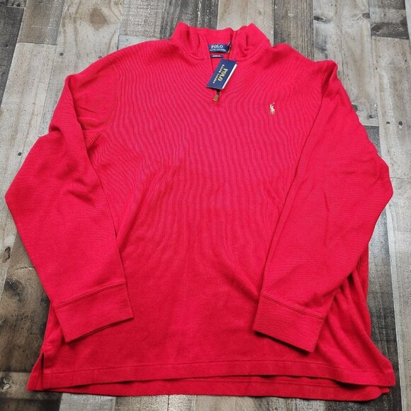 Ralph Lauren Other - Mens Polo Ralph Lauren Estate Rib size XL Flesh Pony 1/4 Zip Pullover